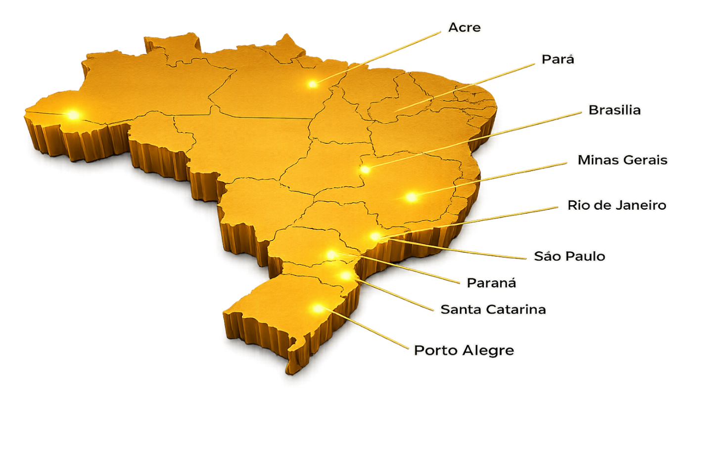 Nossas Regionais Nacionais — mapa do Brasil